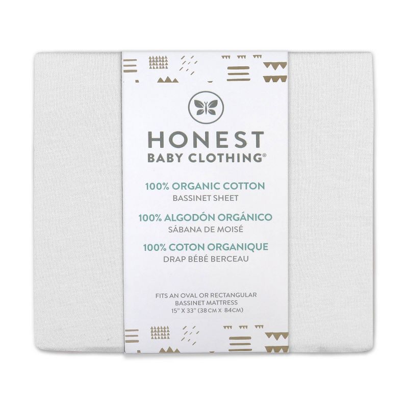Honest Baby Organic Cotton Bassinet Sheet, 2 of 7