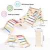 NAYSAYE Playground Slide Triangle Climbing Set with Ramp and Arch for Indoor Toddlers, Pink, 22"*30.5"*26.5" - 2 of 4