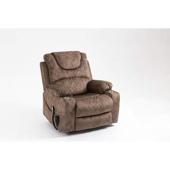 Leisure PU Leather/Velvet Electric Lift Chair, Relaxation Sofa Chair Electric Recliner for the Elderly - ModernLuxe