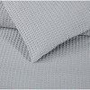 Cannon 3pc Full/Queen Heritage Cotton Waffle Duvet Covers Set Gray - 4 of 4
