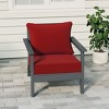 WestinTrends Avalon Gray Outdoor Modern HDPE Patio Club Chair with Deep Seat Cushions - 2 of 4