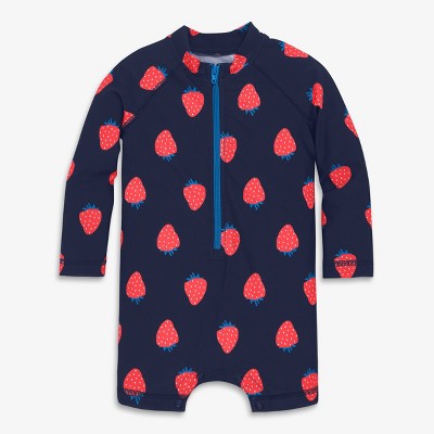 Primary Baby One-Piece Rash Guard in Strawberry Fields