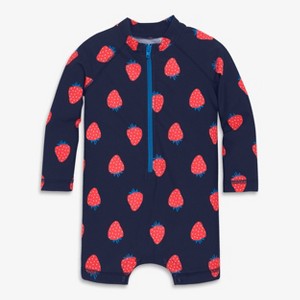 Primary Baby One-Piece Rash Guard in Strawberry Fields - 1 of 1