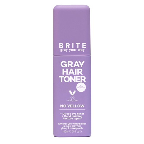 Brite Gray Hair Toner Color Touch Up System - No Yellow - 3.38 Fl Oz :  Target