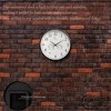 Clockswise Large Outdoor Wall Clock Thermometer Combo, Waterproof Hygrometer Silent Battery Operated Clocks Timepiece Garden Weather Master Station - 2 of 4