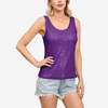 Anna-Kaci Women's Sequin Tank Top Sleeveless Scoop Neck Sparkly Party Blouse - 3 of 4