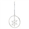 Snowflake Disc Ornament (Set of 12) 4"H Iron/Glass Beads - 3 of 4
