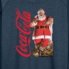 Women's - Coca-Cola - Vintage Santa Claus with Presents Lightweight French Terry Wide Neck Long Sleeve Shirt - 2 of 4
