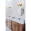 Analia 3-Light Vanity Bath Light - Elegant Steel Frame with Clear Textured Glass Shades - 3 of 4