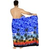 LA LEELA Men's Sarong Bath Hawaiian Pareo Wrap One Size Navy Beach - 4 of 4