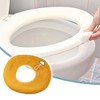 Unique Bargains Stretchable Thicker Toilet Seat Cover Pad Lid with Handle Bathroom Washable Reusable - 2 of 4