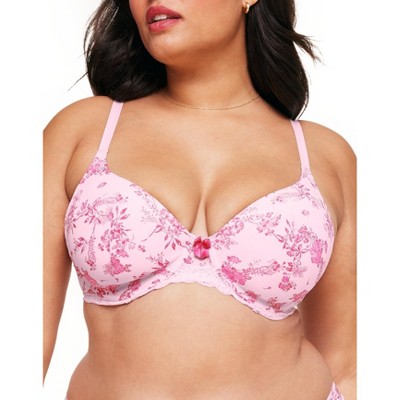 Adore Me Women's Cinthia Full Coverage Bra 42ddd / Sunkist Coral Pink. :  Target