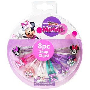 Disney Minnie 8-Pack Snap Hair Clips for Girls  –  Minnie Mouse Multicolor hair accessories  – Ages 3+ - 1 of 4