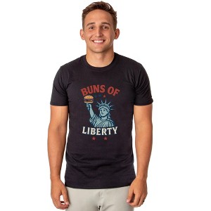 Men's Buns of Liberty Statue of Liberty Patriotic Funny T-Shirt - 1 of 4