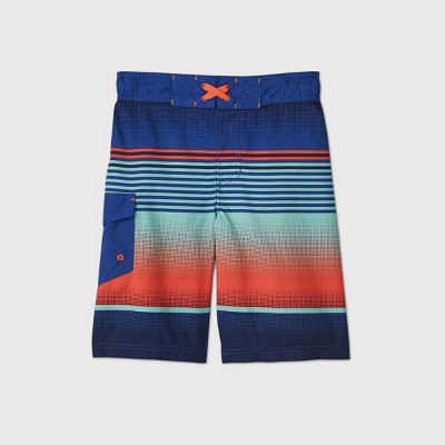 boys orange swim trunks
