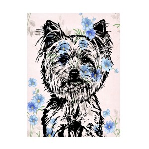 Canvas Wall Art - Dean Russo 'Straight On Yorkie' Wall Art for Living Room, Bedroom, or Office Décor by Trademark Fine Art - 18 x 24 Inches - 1 of 4