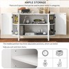 Curved Design Light Luxury Sideboard with Adjustable Shelves - 2 of 4