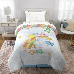 Care Bears Twin Bedding Bundle Falling Stars: Polyester Comforter Set with Sheets & Pillowcase, Multicolor, Kids/Teens - 1 of 4