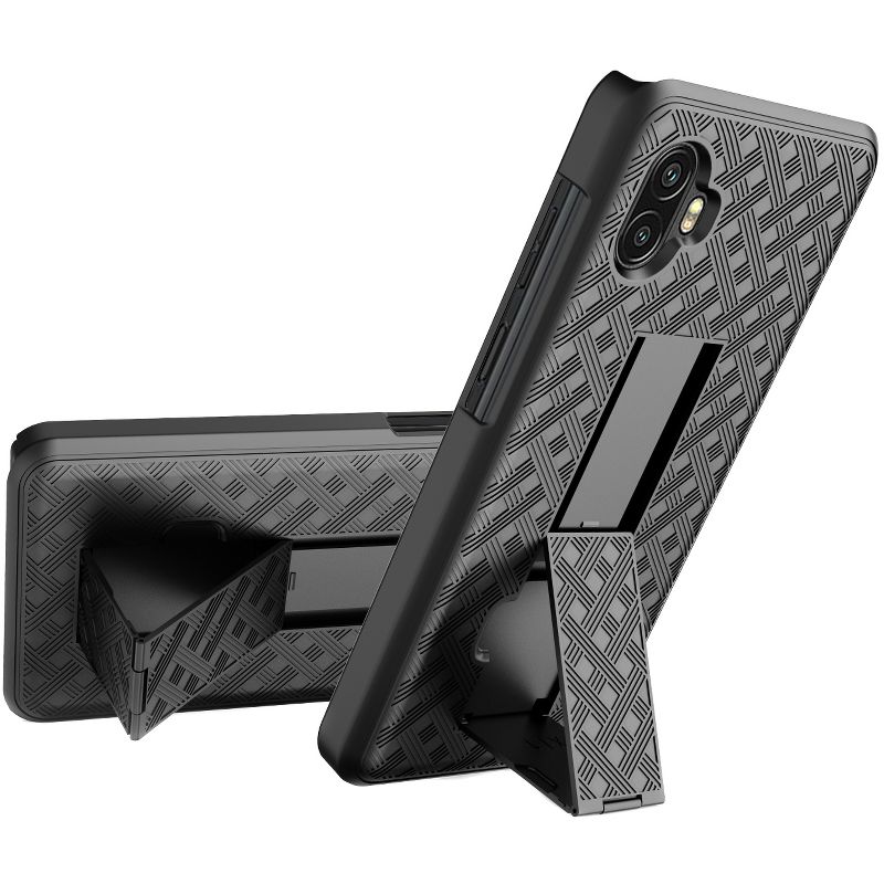 Nakedcellphone Slim Case with Stand and Belt Clip Holster for Samsung Galaxy XCover 6 Pro Phone (SM-G736, 2022), 4 of 11