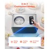 VEVOR Automatic Ice Cream Maker with Built-in Compressor, 1.5 Quart No Pre-freezing Gelato Maker, Stainless Steel Electric Sorbet-Maker, Black&Silver - 3 of 4