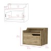 NicBex 15.7 inch Wide Floating Nightstand with 1 Drawer,Modern Side Table with Open Shelf,Bedside Table for Bedroom,Living Room - 3 of 4