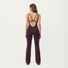 Anna-Kaci Active Women's Scoop Neck Flare Leg One-Piece Activewear Jumpsuit with Contoured Fit and Smooth Stretch Fabric - 4 of 4
