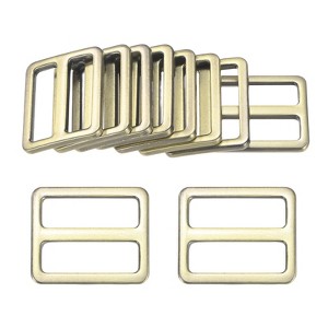 Unique Bargains Zinc Alloy Durable Multipurpose Tri Glide Metal Buckles for Bags 10 Pcs - 1 of 4