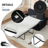 Vynxaria Pull Out Sleeper Sofa Loveseat  Memory Foam Mattress, USB Ports, Premium Steel Frame, Compact Minimalist Design - 3 of 4