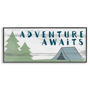 Stupell Industries Adventure Awaits Camping Scene, 30" x 13" - 1 of 4