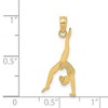 Black Bow Jewelry 14k Yellow Gold Polished Gymnast Pendant - 3 of 4