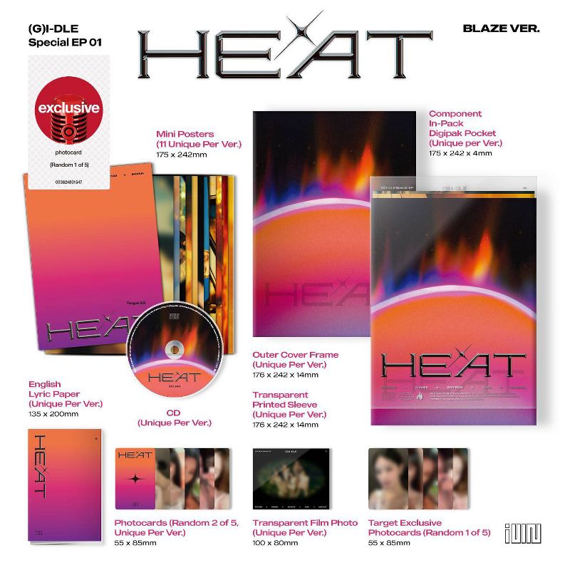 (G)I-DLE - HEAT (Target Exclusive, CD) (BLAZE VER.), 2 of 3