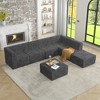 130.32" Modern Minimalist Corduroy L-Shape Modular Sectional Sofa, No Assembly Needed, 7-piece Free Combination Sofa - 2 of 4