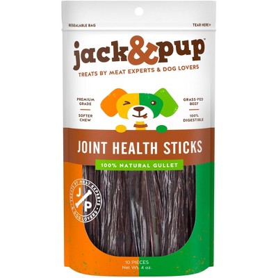 Jack & Pup Beef Gullet Sticks Dog Treats - 10pk/4oz