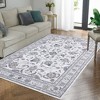 Boho Rustic Area Rugs for Living Room Washable Rug Floral Bedroom Decor Rug - 2 of 4