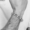 Black Bow Jewelry Men's 9mm Stainless Steel & Black Rubber Adj. Link Bracelet, 8.25 Inch - 4 of 4