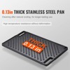 VEVOR Reversible Grill/Griddle, 9.7"x16.7" Pre-Seasoned Cast Iron Griddle, Rectangular Double Burner Griddle Pan with Handles, Flat Top Plate, Black - 3 of 4
