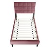 NicBex Twin Size Velvet Upholstered Platform Bed with Wooden Slatted Frame,Modern Small Bed Frame for Bedroom,Kids Room - 4 of 4