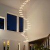 BAOURE 12-Light Modern Gold Led Chandelier Dimmable Lotus Leaf LED Chandelier for High Ceiling, 118in Long Staircase Spiral Pendant Lights for Foyer - 3 of 4