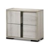 Royal Hampton Nightstand, 26 Inch, 2 Drawers, Chrome Handles, White Wash Veneer - 2 of 4