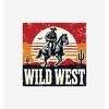 Wild West Cowboy Sunset Ride Adult Crew Neck Long Sleeve Shirt - 2 of 2