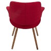 Vintage Flair Mid - Century Modern Chair - Red - Lumisource - image 4 of 4