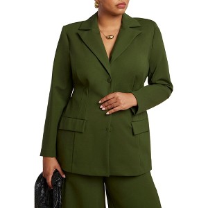 ELOQUII Women's Plus Size Ultimate Nipped Waist Blazer - 1 of 4