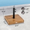 Patio Umbrella Base, 42 lbs. Concrete Heavy Duty Umbrella Base for 1.25/1.5" Poles - 3 of 4