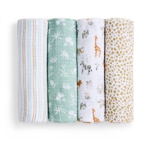 aden + anais essentials Muslin Swaddle Blankets - 4pk - 1 of 4