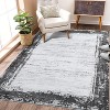 Large Modern Area Rug,Washable Non-Slip Low Pile Foldable Carpet for Living Room Bedroom Playroom Home Office,Distressed Contemporary Rug - 2 of 4