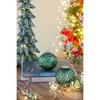 NAYSAYE Party Decoration and Accessories Glass Christmas Ball Ornaments Set of 6 for Holiday Party Decorations, Green, 3"*3"*3" - 4 of 4