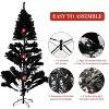 6.5FT Pre-Lit Artificial Christmas Tree, Christmas Entrance Tree with Metal Base &  818 Branch, Xmas Tree Holiday Decoration for Home Office Party - 3 of 4
