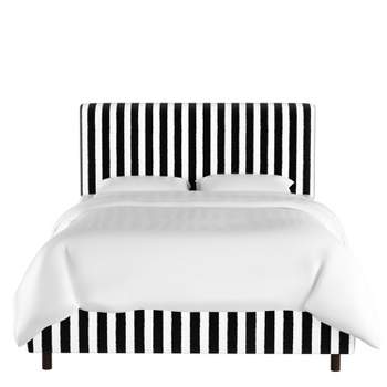 Skyline Furniture Olivia Striped Upholstered Bed