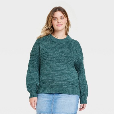 teal plus size sweater