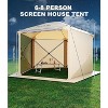 Acekool 12x12 Ft Pop-Up Gazebo with Mosquito Netting and Removable Sidewalls, Portable Screen House Tent for Outdoor, Lawn, Backyard, Khaki - 3 of 4